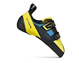 SCARPA Men's Vapor V Rock Climbing Shoes for Sport Climbing and Bouldering - Ocean/Yellow - 7