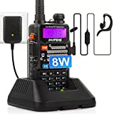 BAOFENG Two Way Radio, BF-F9 V2N 8-Watt Dual Band Radio with 2100mAh Li-ion Battery Portable Walkie Talkies with Includes Full Kit.Frequency Range 144-148/420-450Mhz