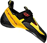 La Sportiva Men's Skwama Rock Climbing Shoe, Black/Yellow, 40.5