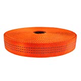 GM CLIMBING 1 inch Nylon Tubular Webbing Tape UIAA Certified 4000lb Heavy Duty for Climbing Rescue Rope Works Survival Outdoor General Purposes 1' x 30Ft / 10 Yards Orange