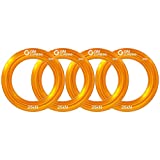 GM CLIMBING Rappel Ring 25kN for Rock Climbing Arborist Rescue Slackline Hammock Large Gold Pack of 2