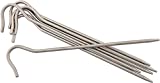 Vargo Titanium Shepherds Hook Stake (6-Pack) | Camping Tent Stakes 0.3 Ounces (8 Grams) 6.5” L x 0.14” D (165 x 3.5mm) Ultralight Durable Tent Pegs Model T-111