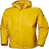 Helly Hansen Men's Standard Moss Hooded Waterproof Windproof Raincoat Jacket, 344 Essential Yellow, X-Large