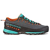 La Sportiva Womens TX4 Approach/Hiking Shoes, Carbon/Aqua, 7.5