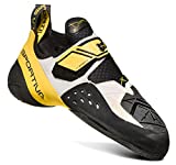 La Sportiva Mens Solution Rock Climbing Shoes, White/Yellow, 8.5