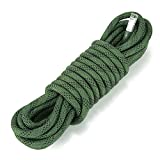 VOXLOVA Rock Climbing Rope, Outdoor Static Climbing Rope, 10mm High Strength Safety Rope, Hiking Tree Climbing Fire Escape Rappelling Rope, Fire Rescue Rope 10M(32ft)