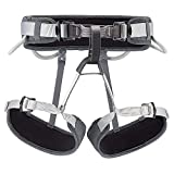 PETZL CORAX Harness - Versatile and Fully Adjustable Rock Climbing, Ice Climbing and Mountaineering Harness - Grey - Size 1